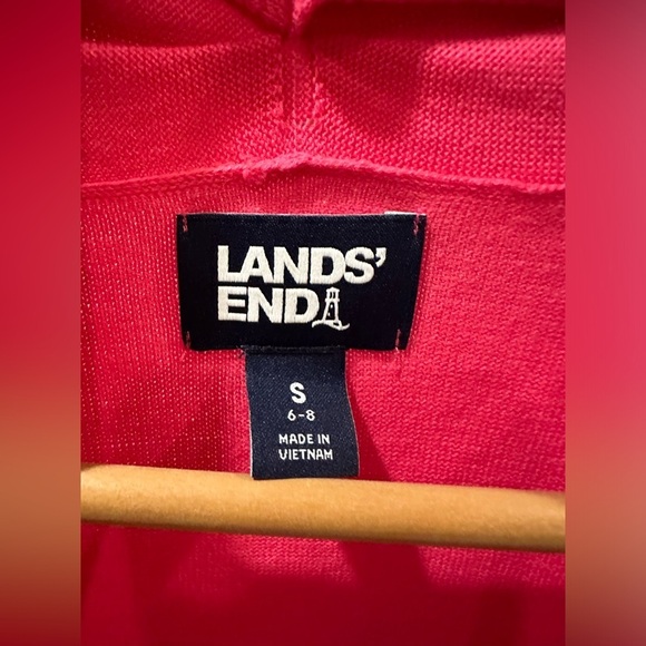 Lands' End Vibrant Pink Cardigan- size Small - Picture 2 of 5